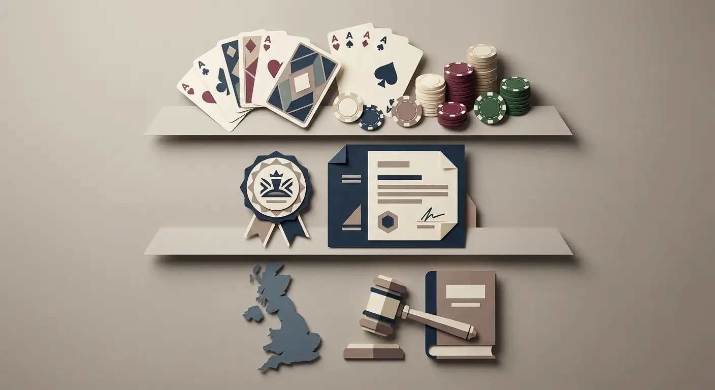 Casino product, Curaçao licence and Great Britain regulation shown as separate layers